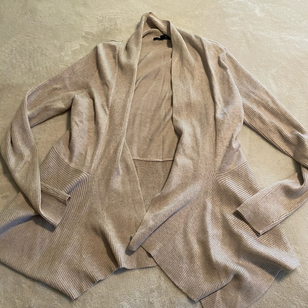 Champagne colored open sweater